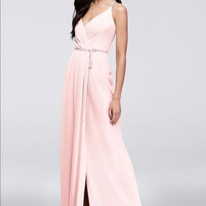 David's bridal petal wrap dress